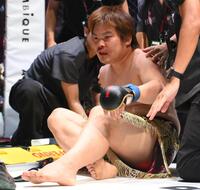 　川島悠汰に敗れたてる（撮影・堀内翔）