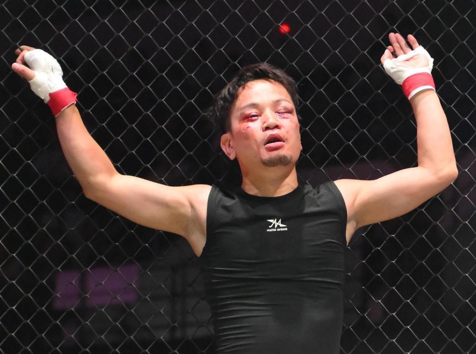 　オビエルに敗れた、せーや（撮影・堀内翔）