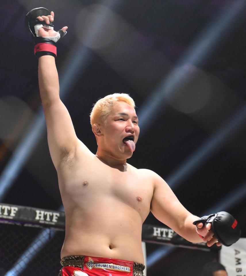 　てるに勝利した川島悠汰（撮影・堀内翔）