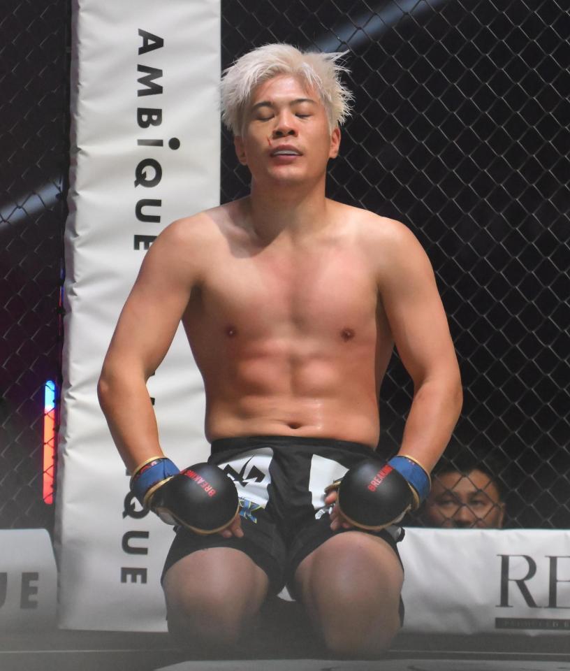 　細川一颯に敗れた赤田功輝（撮影・堀内翔）