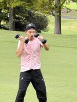 　ゴルフ場での走り込み合宿を公開した中谷潤人
