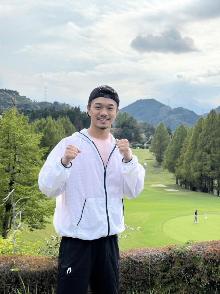 　ゴルフ場での走り込み合宿を公開した中谷潤人