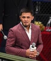 　リングに登場したラジャブアリ・シェイドゥラエフ（撮影・西田忠信）