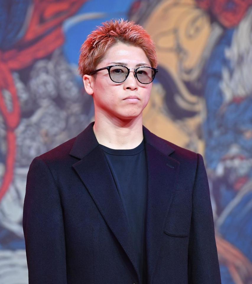 会見に登場した井上尚弥（撮影・開出牧）