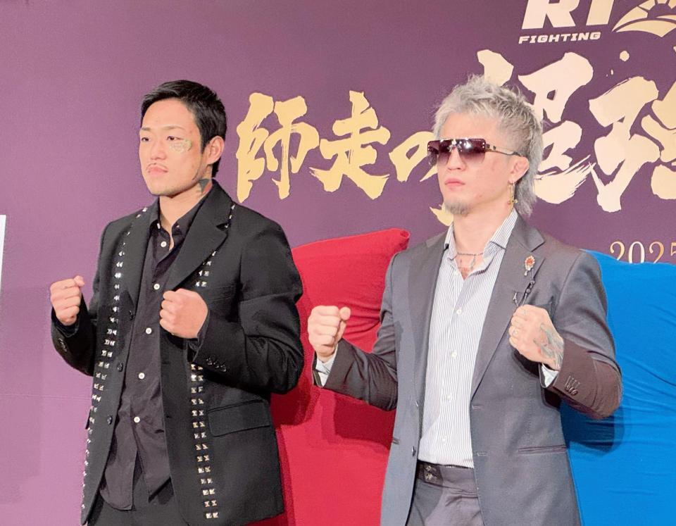 　大みそかのＲＩＺＩＮデビューが決まったジョリー（右）と対戦する芦澤竜誠