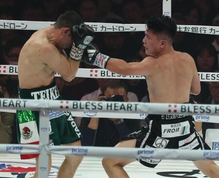 　６回、カルロス・クアドラスを攻める坪井智也（撮影・金田祐二）