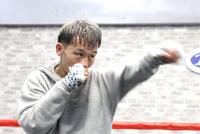 練習を公開した堤聖也（撮影・佐々木彰尚）