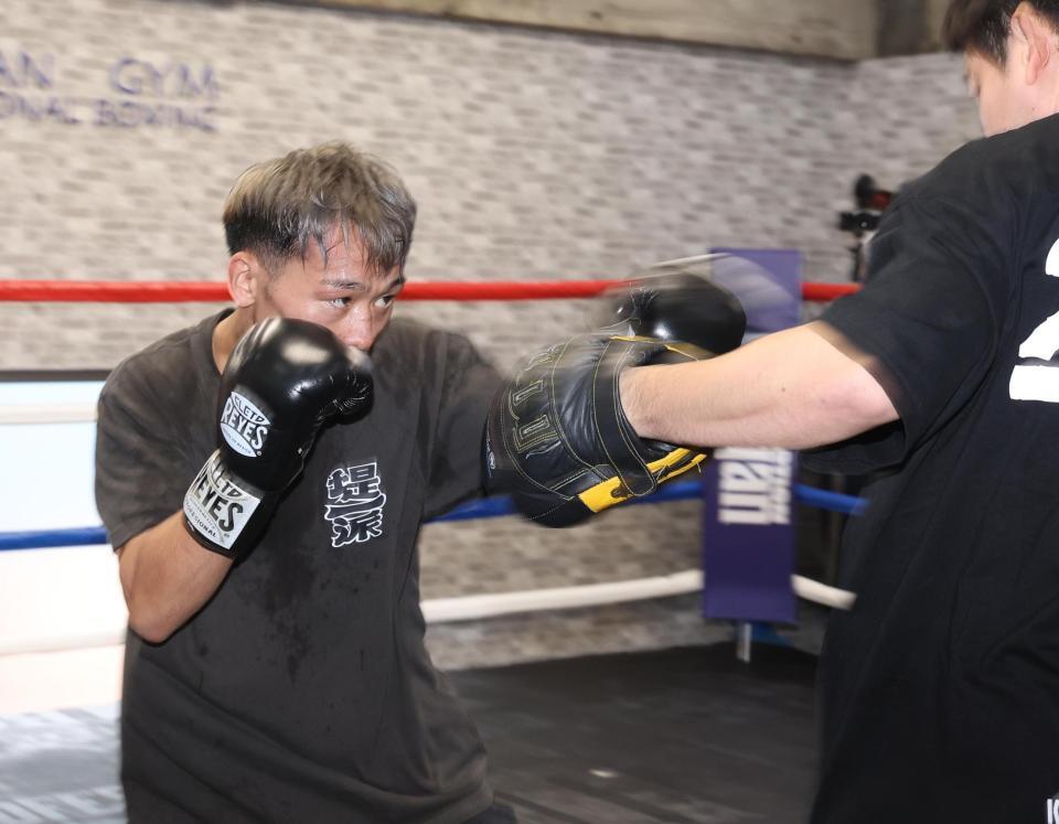 　練習を公開した堤聖也（撮影・佐々木彰尚）