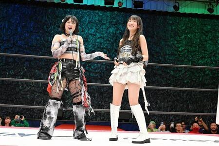 　アイアンマンヘビーメタル級王座を戴冠した中山夏月姫＝提供写真