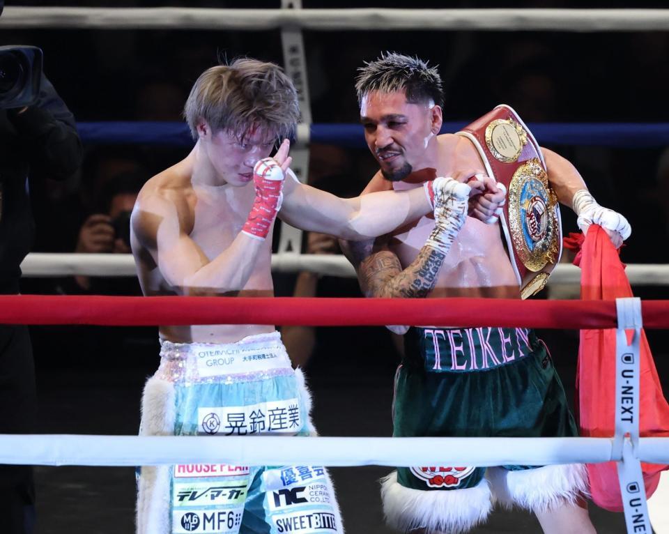 　アンソニー・オラスクアガに敗れた桑原拓（撮影・金田祐二）