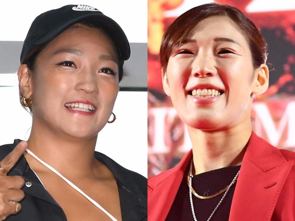 ＲＥＮＡ（左）と伊澤星花