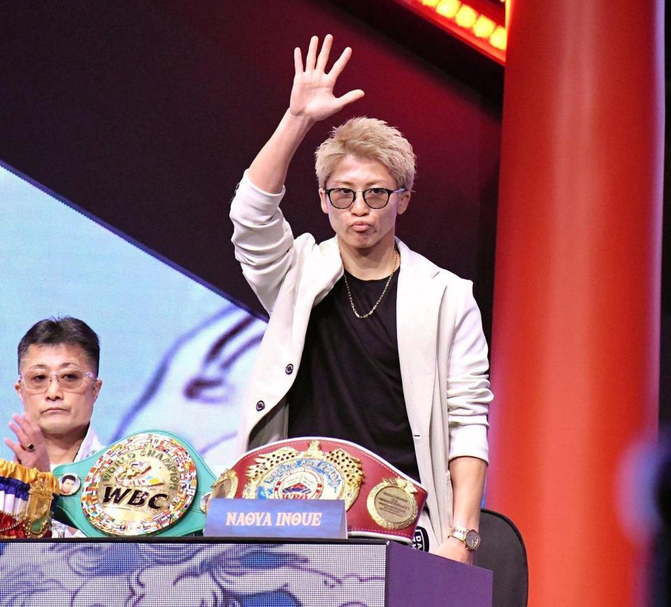 　会見に出席した井上尚弥＝２５日