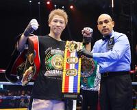 　世界戦２７連勝とした井上尚弥＝２７日（ゲッティ＝共同）