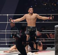 　朝倉未来をしとめたラジャブアリ・シェイドゥラエフ（撮影・金田祐二）