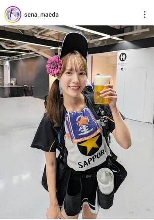 　前田星奈のインスタグラム（＠ｓｅｎａ＿ｍａｅｄａ）から