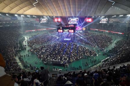 　満員の東京ドーム（撮影・金田祐二）