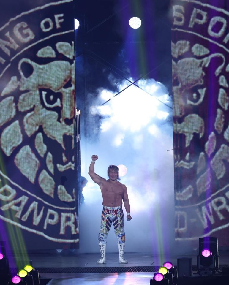 　ファンに別れを告げる棚橋弘至（撮影・金田祐二）