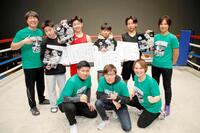 　「キッズ・ジュニアボクシングフェスタ」に参加した（前列左から）冨田大樹氏、多田悦子さん、池原シーサー久美子さん