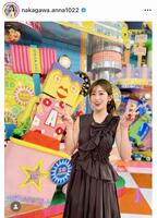 　「アッコーにおまかせ！」のスタジオで。中川安奈のインスタグラム＠ｎａｋａｇａｗａ．ａｎｎａ１０２２より