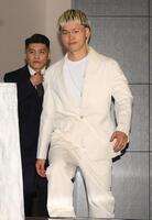 登壇する那須川天心。左は坪井智也（撮影・堀内翔）