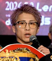 中谷潤人との対戦に向け、意気込みを語る井上尚弥