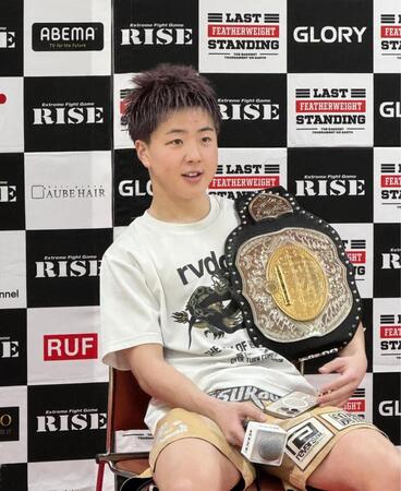 逆転ＫＯ劇でＲＩＳＥ２階級制覇を達成した那須川龍心