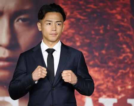 復帰戦での再起を誓った武居由樹（撮影・伊藤笙子）