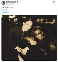 瓜田純士の夫婦ツイッター＠Ｊｕｎｓｈｉｕｒｉｔａより。当時はまっさらな顔（２３年の投稿より）