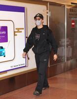 帰国した中谷潤人（撮影・佐々木彰尚）