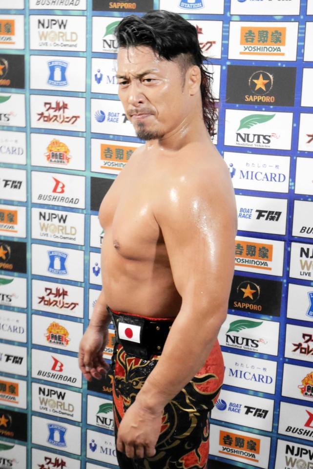 ＩＷＧＰヘビー戦への思いを口にする鷹木信悟