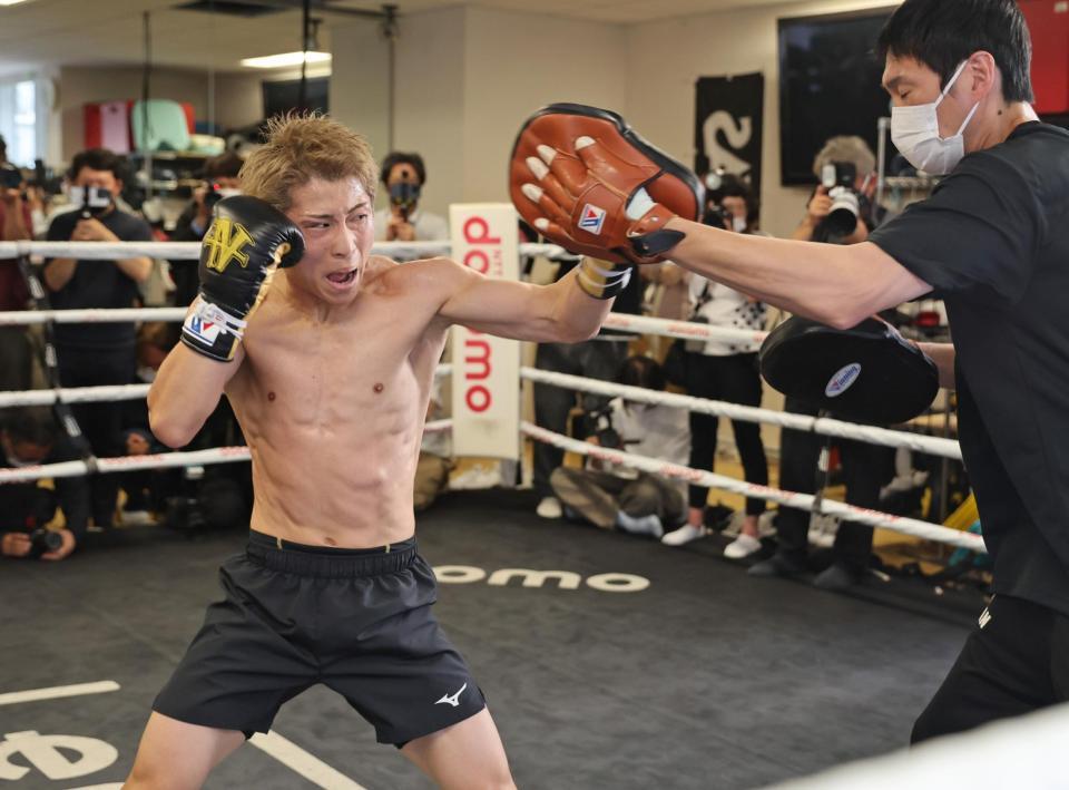 練習を公開した井上尚弥