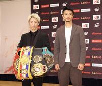 会見を行った井上尚弥（左）と中谷潤人（撮影・石井剣太郎）