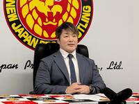 ６・１４大阪城ホール大会の全カードを発表した新日本プロレスの棚橋弘至社長