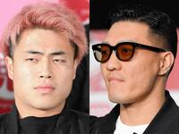 試合が中止となった１０人ニキ（左）と誠（右）