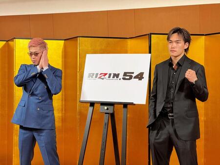 初のプロＭＭＡで直樹（左）と対戦することが決まったＢＤ戦士の細川一颯