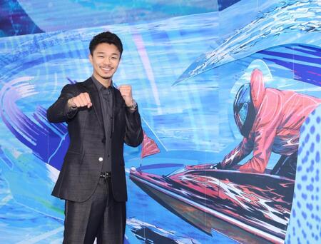 ボートレースの番組に出演した中谷潤人（撮影・佐々木彰尚）