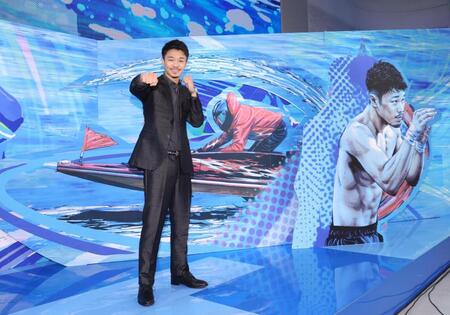 ボートレースの番組に出演した中谷潤人（撮影・佐々木彰尚）