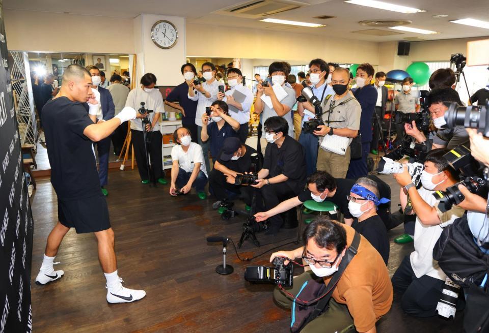練習を公開した増田陸（撮影・石井剣太郎）