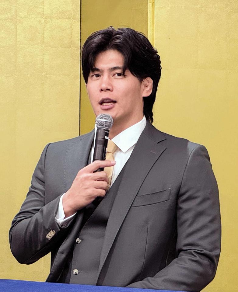 　映画「傀」の製作発表会見に出席した安斉勇馬
