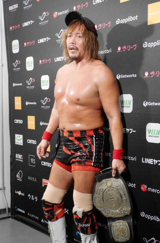 　ＧＨＣヘビー級王座を手にした内藤哲也