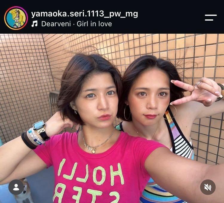 山岡聖怜のインスタグラム（＠ｙａｍａｏｋａ．ｓｅｒｉ．１１１３＿ｐｗ＿ｍｇ）より＝８月１７日