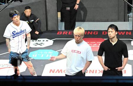 ＢＤオーディションに登場した左からリキ、井原良太郎、大野篤貴