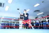 練習を公開した那須川天心（撮影・石井剣太郎）