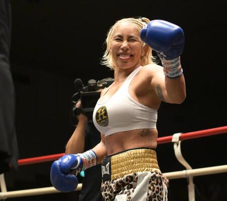 勝利した山本美憂（撮影・堀内翔）