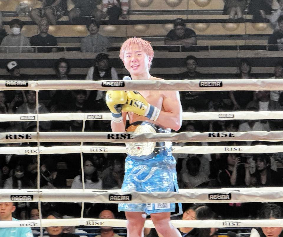 大崎一貴に雪辱を果たし、声を弾ませる那須川龍心