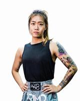 ぱんちゃん璃奈と激突するウォン・フーカ＝提供写真