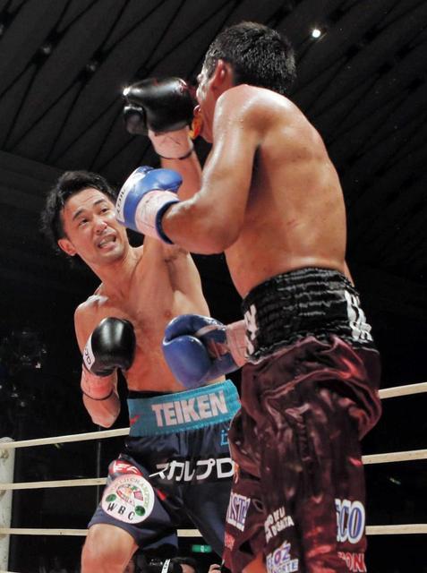 山中の左が炸裂!7回KO勝ちでV8