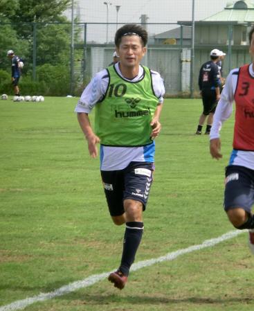 　１カ月ぶりにチームに完全合流した横浜ＦＣ・三浦