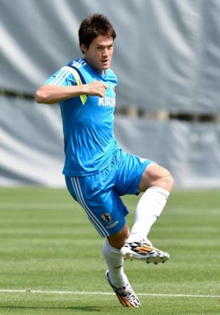 ５月２４日の練習中に負傷した酒井高徳（５月２４日撮影）