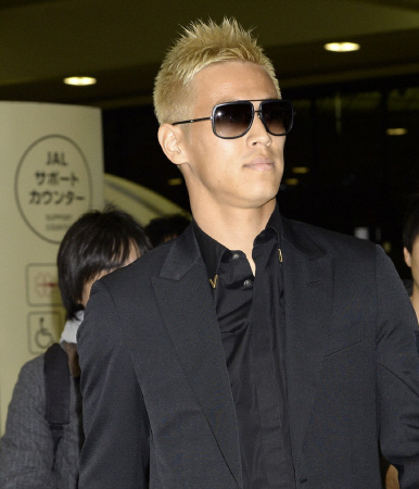 　２日の試合で先発出場が予想される本田圭佑